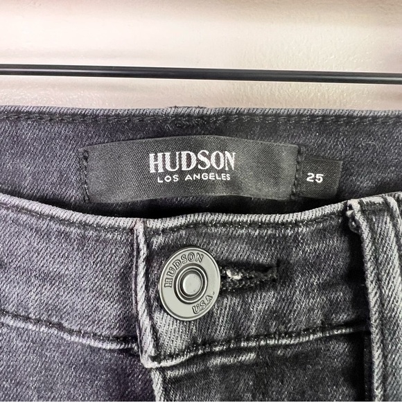 HUDSON Nico Black Straight Crop Jeans - Picture 7 of 12